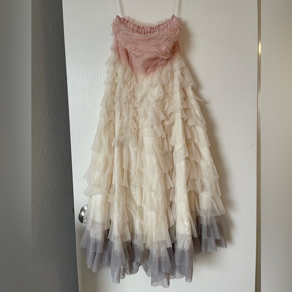 Traffic People Ombré Strapless Dress